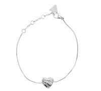 GUESS In My Heart Snake Chain Bracelet L Rhodium