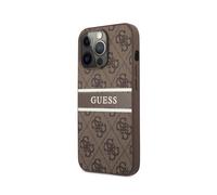 Guess iPhone 13 Pro Funda PU 4G Stripe, Marrón
