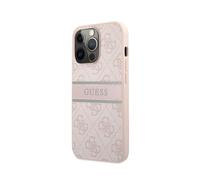 Guess iPhone 13 Pro Funda PU 4G Stripe, Rosa