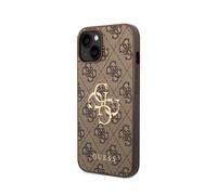 Guess iPhone 15 Plus Funda PU 4G Grande, Marrón