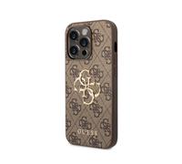 Guess iPhone 15 Pro Funda PU 4G Grande, Marrón