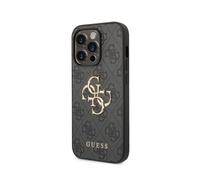 Guess iPhone 15 Pro Funda PU 4G Grande, Negro