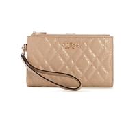 Guess Isemay - Cartera organizadora con Doble Cremallera, Color Moca pálido