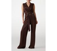 GUESS Iva Overlap Ss Jumps Rich Brown Talla: 38 | Monos Outlet | Mujer | Marrón