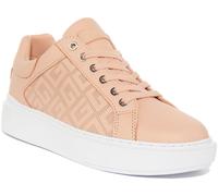 GUESS Ivee Cuero Genuino Mujer Zapatillas Rosa UK 3-8