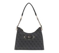 GUESS Izzy Top Zip Shoulder Bag Coal Logo