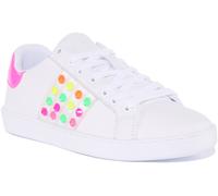 GUESS Jacobb Encaje Tachuelas Zapatillas de Mujer Blanco Rosa Talla 3-8