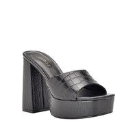 GUESS Jadah, Sandalia con talón Mujer, Black, 38 EU
