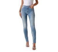 GUESS Jeans Ajustados para Mujer, Tiro Alto, Corte Skinny, Tobillero, Lavado Claro (FR/ES, Medida de la Cintura, 29, Regular, Regular, Azul)