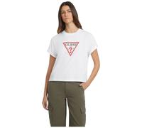 Guess Jeans Camiseta Blanca Boxy Fit Logo Triángulo Grande W4YI73K8HM0G011