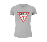 GUESS JEANS Camiseta 'ICONIC' gris moteado / rojo / negro / blanco, Talla XL