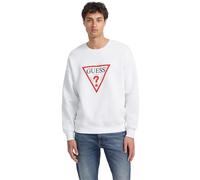 GUESS JEANS FELPA SENZA ZIP UOMO BIANCO