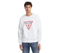 GUESS JEANS Sudadera american tradition Una sudadera de cuello redondo oversize con el icónico logo triángulo rojo en el pecho. Sudadera de cuello redondo de punto afelpada. Cuello redondo. Manga