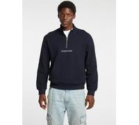 GUESS JEANS Sudadera azul oscuro / blanco L azul oscuro / blanco