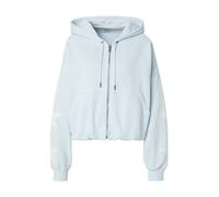 GUESS JEANS Sudadera con cremallera azul pastel / blanco M azul pastel / blanco