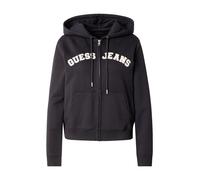 GUESS JEANS Sudadera con cremallera beige / negro / blanco, Talla L