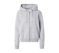 GUESS JEANS Sudadera con cremallera gris moteado L gris moteado