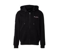 GUESS JEANS Sudadera con cremallera negro / blanco Hombre GUESS JEANS S negro / blanco