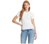 GUESS JEANS T-SHIRT MANICHE CORTE DONNA BIANCO