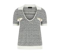 GUESS Jersey 'Annabelle' gris oscuro / blanco L gris oscuro / blanco