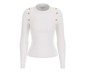 Guess - Jersey Vonn con Botones - Knitwear - Mujer - Blanco - M -