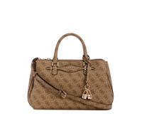 GUESS Katya Girlfriend Satchel, Bolso de Mano para Mujer, Logotipo de Latte, Talla única