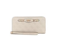 GUESS Katya Large Zip Around Wallet, Cartera Grande con Cremallera, Bolso de Mano para Mujer, Logotipo Blanco, Talla única