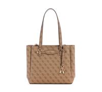 GUESS Katya Multi Compartment Tote, Bolsa de Mano para Mujer, Logotipo de Latte, Talla única