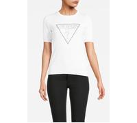 GUESS Kayla Logo Rn Ss Swt Pure White Talla: S | Camisetas Outlet | Mujer | Blanco