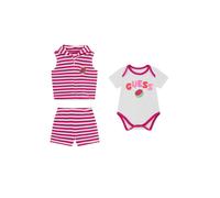 GUESS KIDS Conjunto 'GUESS KIDS SET HOODED VEST + SS BODY + SHORTS Completi' rosa 68-74 rosa