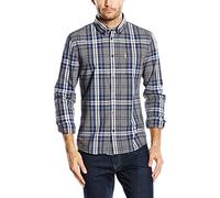 Guess L/S Pop Shirt - Camisa para Hombre, Color BLU/Charcoal Check, Talla XXL