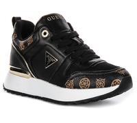 Guess Lace Up Kynneth 4G Peony Running Mujeres Trainer En Negro Marrón EU 36-42