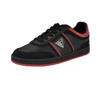 GUESS Lasen, Zapatillas Hombre, Negro Rojo 001, 42 EU