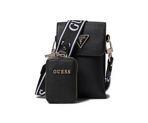 GUESS Latona Flap Chit Chat Phone Bag Black
