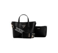 GUESS Latona Tote, Mini Bolso Cruzado para Mujer, Black, Talla única