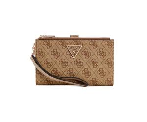 Guess Laurel - Cartera organizadora con Doble Cremallera para Mujer, Logotipo de Leche, Talla única