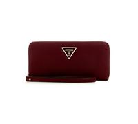 GUESS Laurel II - Cartera grande con cremallera alrededor, color vino