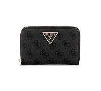 Guess Billetero Laurel II SLG Med – Cremallera alrededor, Logotipo carbón, Mujer