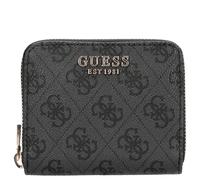 GUESS Billetero Laurel II SLG Small con cierre perimetral Coal Logo