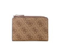 GUESS Laurel II - Tarjetero con cremallera para mujer, Logotipo latte, talla unica