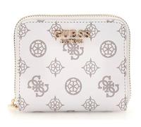 GUESS Laurel SLG - Cartera pequeña con cremallera y logotipo en blanco, Logotipo blanco