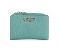 GUESS Laurel - Tarjetero con Cremallera Alrededor, Color Verde Azulado, Talla única