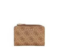 Guess Laurel - Tarjetero con Cremallera Alrededor, Logotipo de Latte