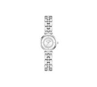 Guess Leena GW0994L1 - Reloj de Pulsera analógico para Mujer, Cuarzo, Acero Inoxidable, 26 mm, Correa de Acero Inoxidable, Plata, 3 Bares, Color de la Esfera: Blanco