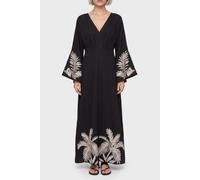 GUESS Ls Angele Long Dress Jet Black A996 Talla: S | Vestidos Maxi Outlet | Mujer | Negro