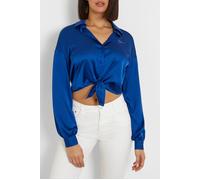 GUESS Ls Bowed Jun Shirt Surfing Blue Talla: XS | Outlet | Mujer | Azul