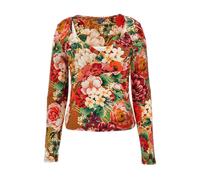 GUESS Ls Dianna Top Peony Animal Print Talla: L | Outlet | Mujer |