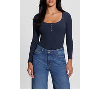 GUESS Ls Karlee Jewel Btn Blackened Blue Talla: L | Outlet | Mujer | Azul