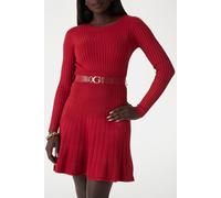 GUESS Ls Rib Pleated Paige Siren Red Talla: XS | Outlet | Mujer | Rojo