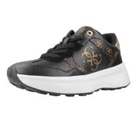 GUESS Zapatillas Deportivas Plataforma, Negro y Dorado, Suela Blanca, Diseño Logo (Negro, Sistema Tallas Calzado EU, Adulto, Números, Mediano, 36)